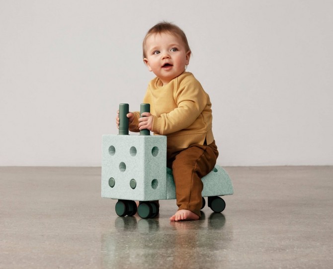 Kreatywne klocki rozwijające motorykę dużą Tiny Ride MODU -  miętowy